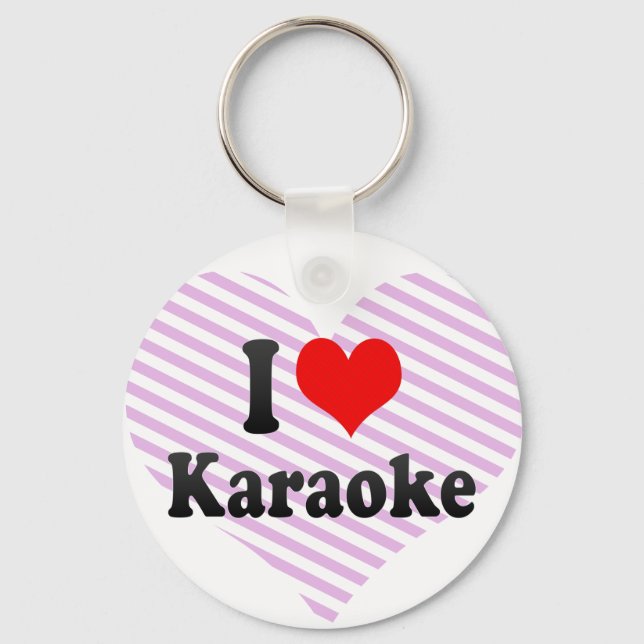 Chaveiro I love Karaoke (Frente)