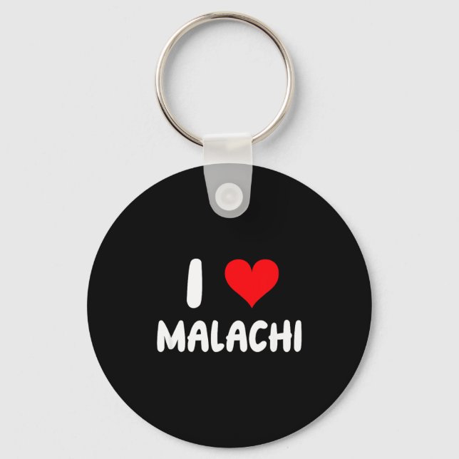 Chaveiro I Love Malachi - Heart - Name  (Frente)