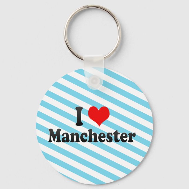 Chaveiro I Love Manchester, Reino Unido (Frente)