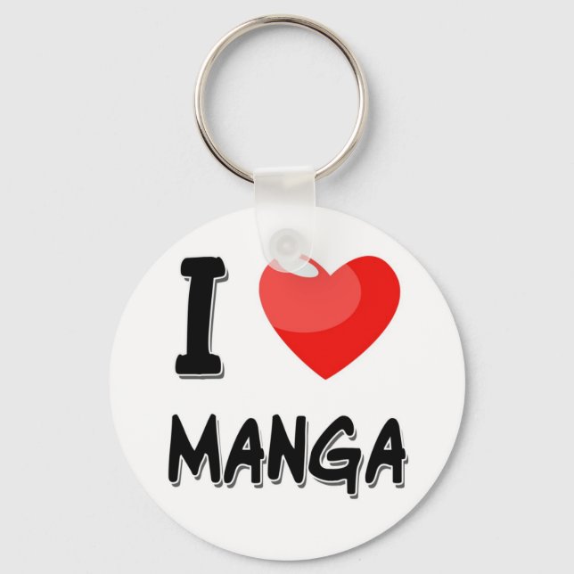 Chaveiro I LOVE MANGA keychain (Frente)