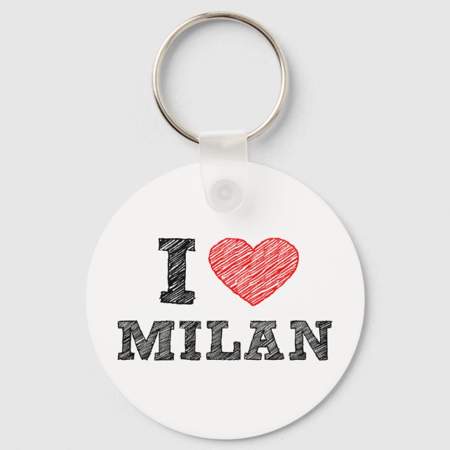 Chaveiro I Love Milan (Frente)