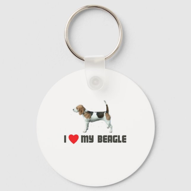 Chaveiro I Love My Beagle (Frente)