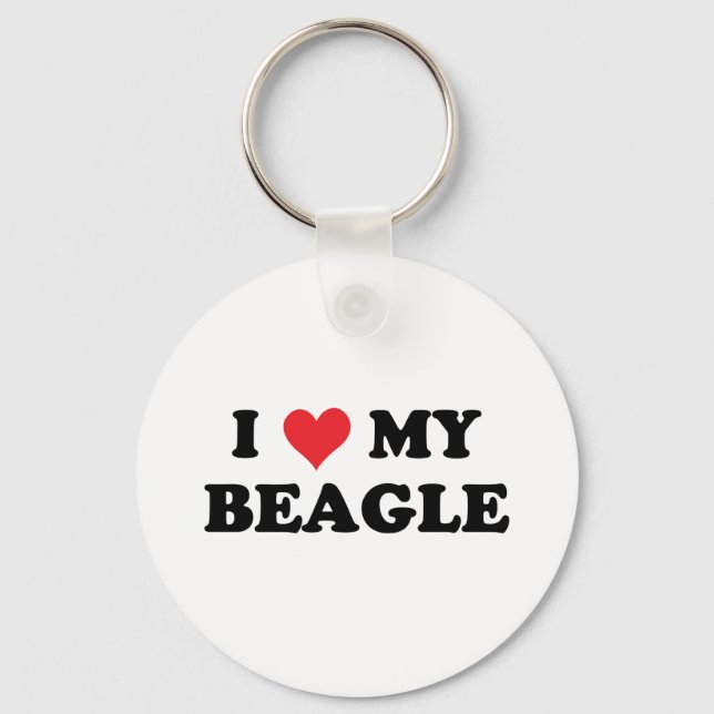 Chaveiro I Love My beagle (Frente)