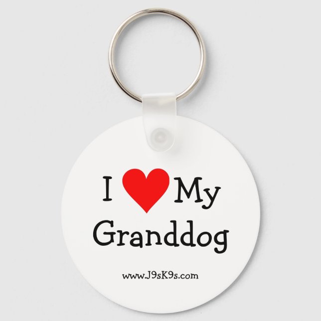 Chaveiro I Love My Granddog Keychain (Frente)