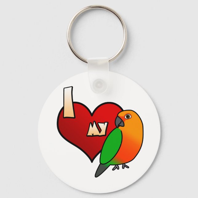 Chaveiro I Love my Jenday Conure Keychain (Frente)