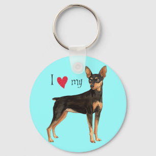 Chaveiro I Love my Min Pin