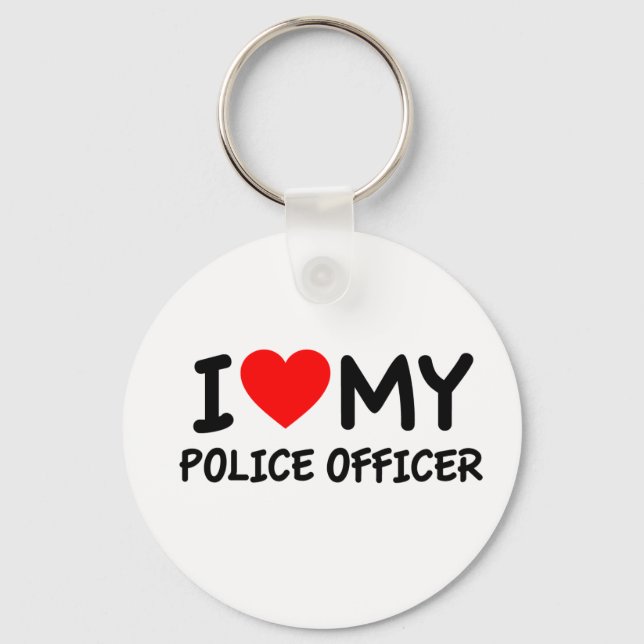 Chaveiro I love my Police Officer (Frente)
