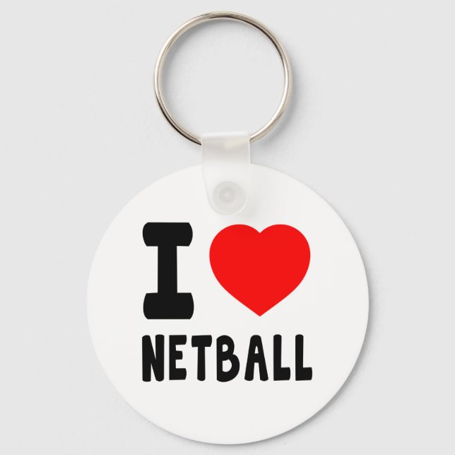 Chaveiro I Love Netball (Frente)