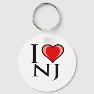 Chaveiro I Love NJ - New Jersey