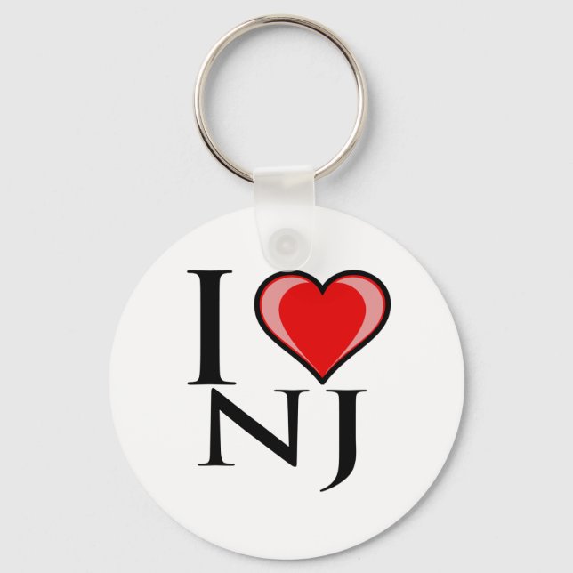 Chaveiro I Love NJ - New Jersey (Frente)