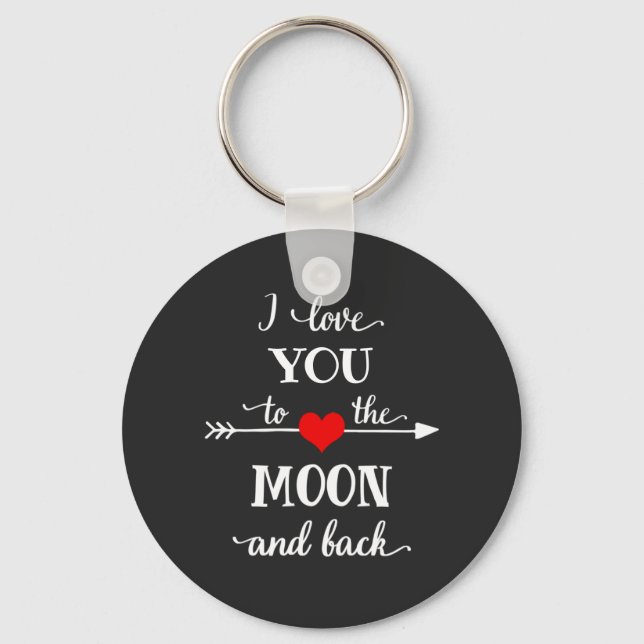 Chaveiro I love personalized to the moon and back (Frente)