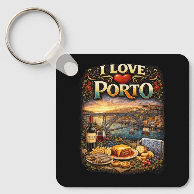 Chaveiro I Love Porto (Frente)