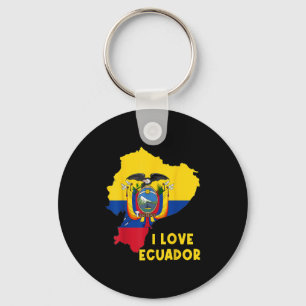 Chaveiro I Love Quito Hello Equador Map Flag Orud Ecuadori