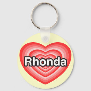 Chaveiro I love Rhonda. I love you Rhonda. Heart