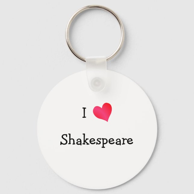 Chaveiro I Love Shakespeare (Frente)