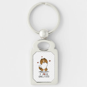 Chaveiro I Love Shels (sable 2) Shetland Sheepdog Cute