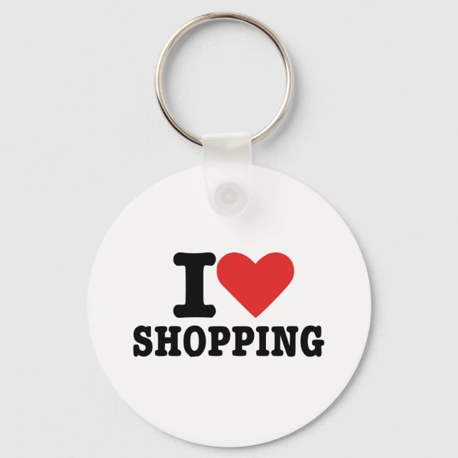 Chaveiro I love shopping (Frente)