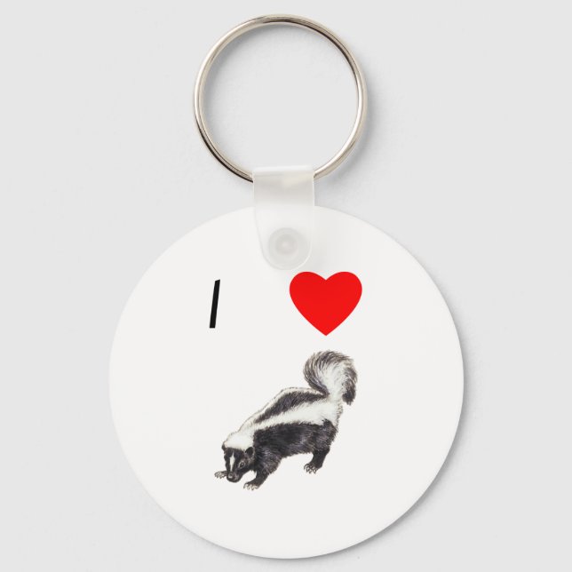 Chaveiro I Love Skunks (2) (Frente)