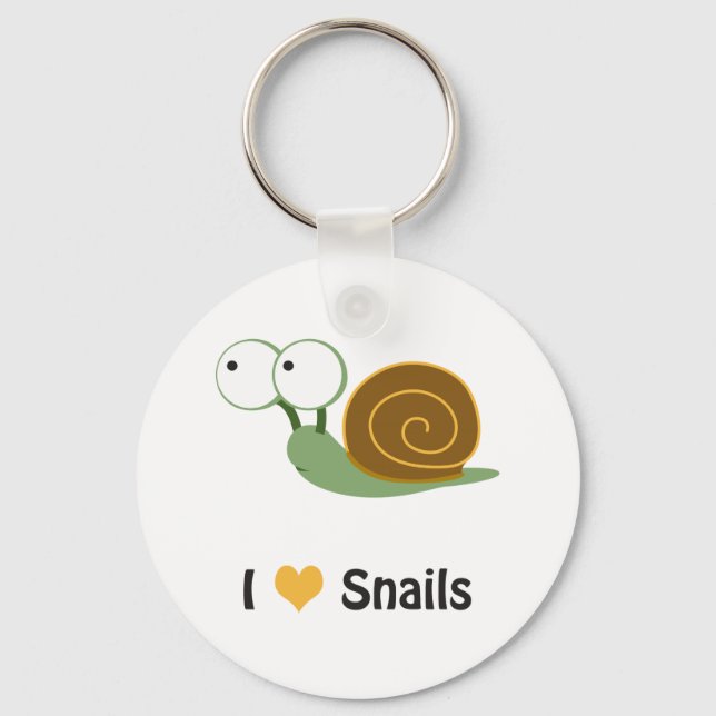Chaveiro I love snails (Frente)