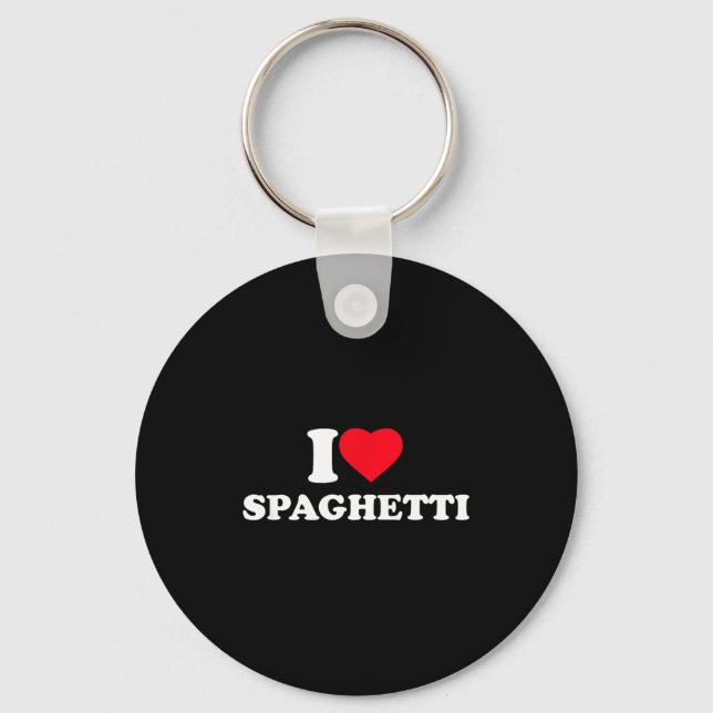 Chaveiro I Love Spaghetti I Heart Spaghetti Lover Food Past (Frente)