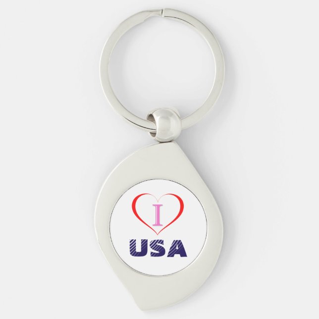 Chaveiro I Love USA (Frente)