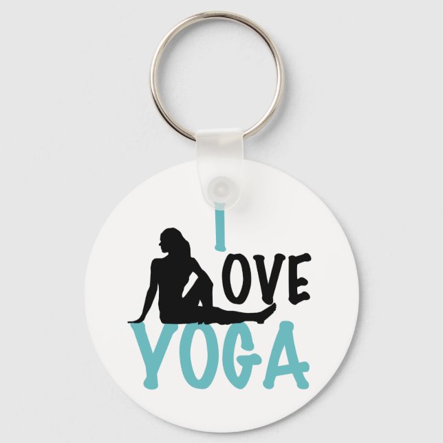Chaveiro I Love Yoga (Frente)