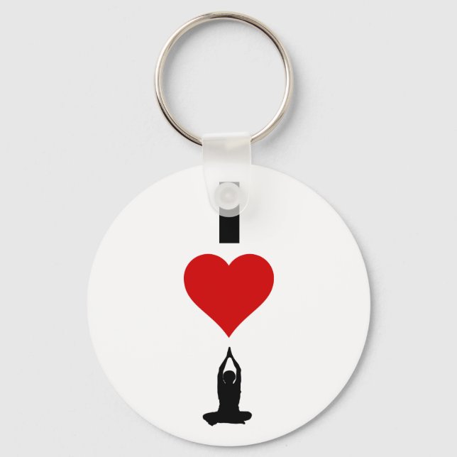 Chaveiro I Love Yoga (Vertical) (Frente)
