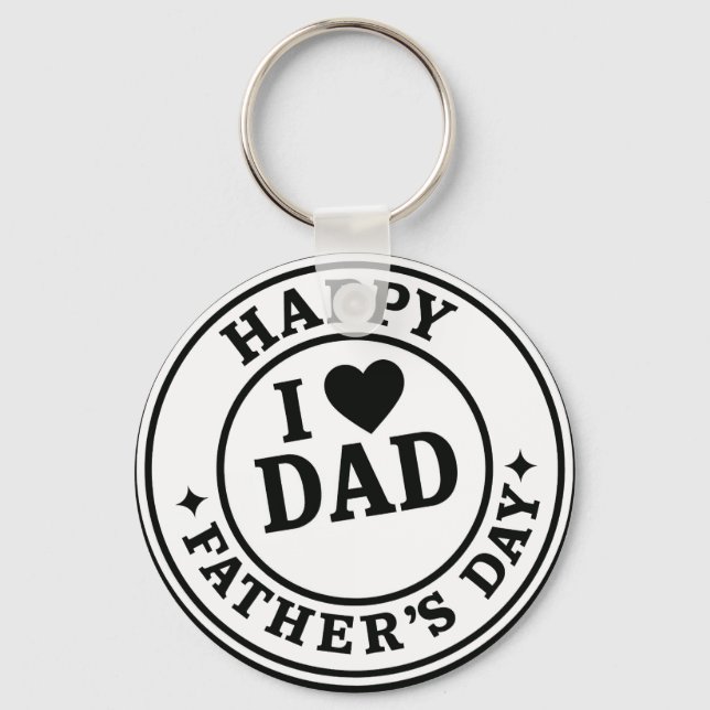 Chaveiro i love you Dad-happy father's day (Verso)