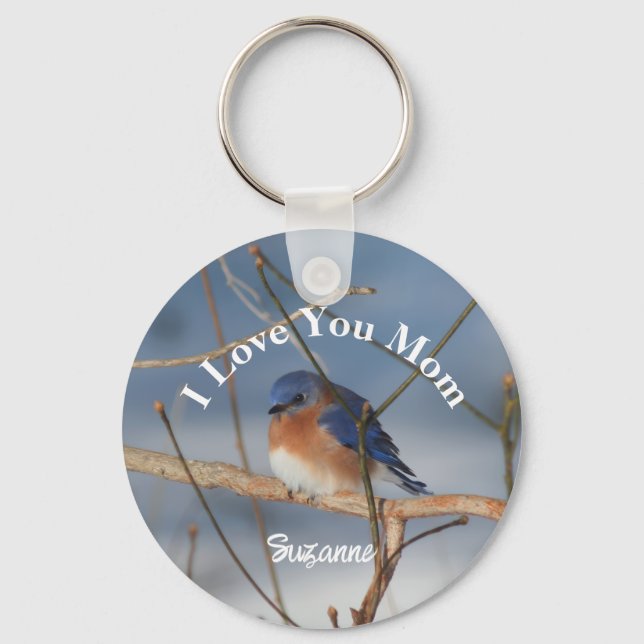 Chaveiro I Love You Mom Bluebird Personalized (Frente)