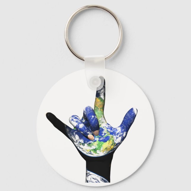 Chaveiro I Love You Planet Earth Keychain (Frente)
