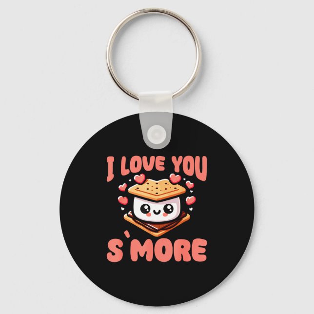 Chaveiro I Love You S'more Kawaii Marshmallow  (Frente)