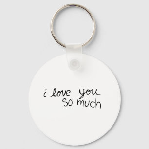 Chaveiro I love you so much - hand written
