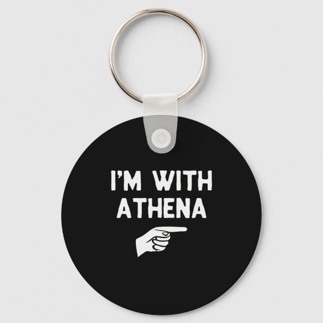 Chaveiro I’m With Athena Funny Halloween Matching Costume  (Frente)