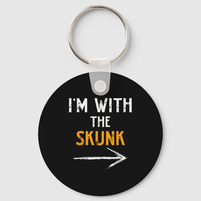 Chaveiro I’m With The Skunk Funny Halloween Matching Couple (Frente)
