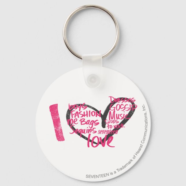 Chaveiro I Magenta de Grafite Cardíaco (Frente)