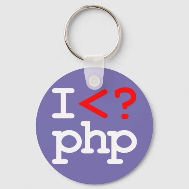 Chaveiro "I <? php" - Eu amo PHP (Frente)