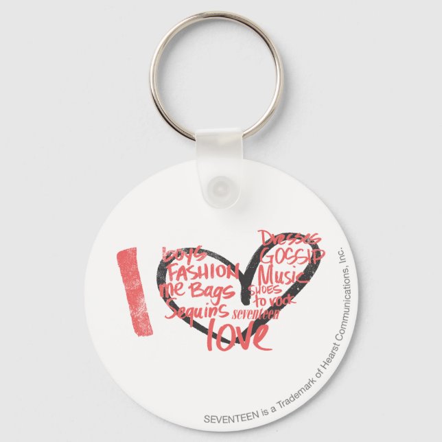 Chaveiro I Pink de Grafite do Coração (Frente)