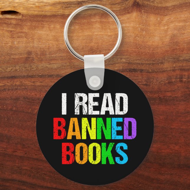 Chaveiro I Read Banned Books Rainbow (Frente)