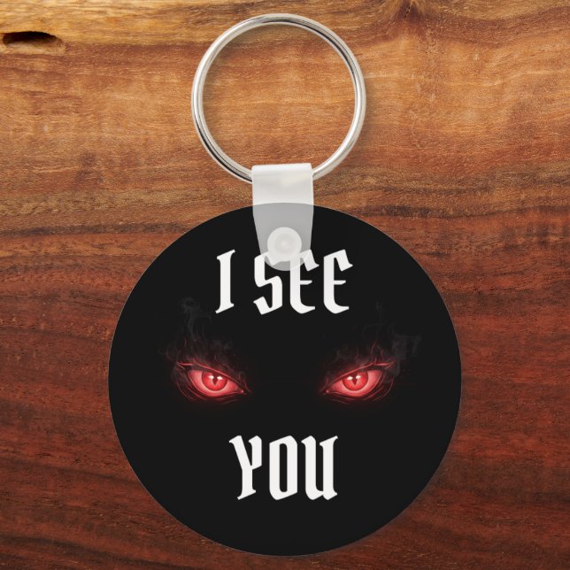 Chaveiro I See You – Dark Demon Eyes Gothic (Frente)