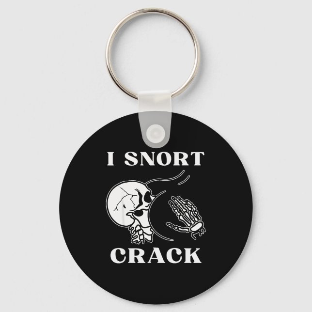 Chaveiro I Snort Crack Skeleton Skull Butt Funny Soky Hallo (Frente)