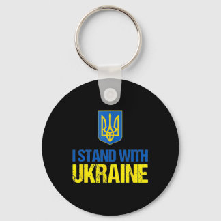 Chaveiro I Stand With Ukraine American Support Ukrainian Fl
