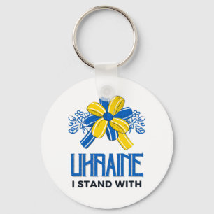 Chaveiro I stand with Ukraine Flag - Support Ukrainians