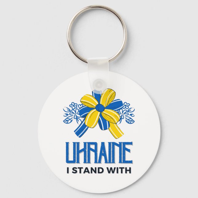 Chaveiro I stand with Ukraine Flag - Support Ukrainians (Frente)