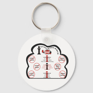 Chaveiro I Stop Violence Key Chain Set