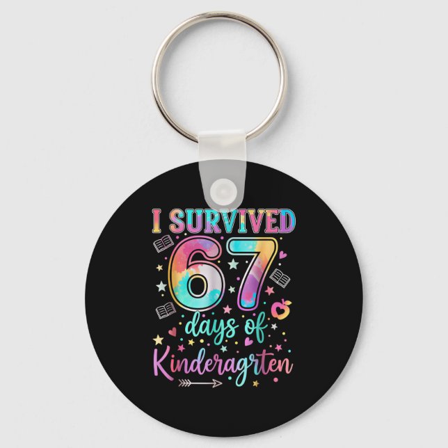 Chaveiro I Survived 67 Days Of Kindergarten Funny Six Seven (Frente)