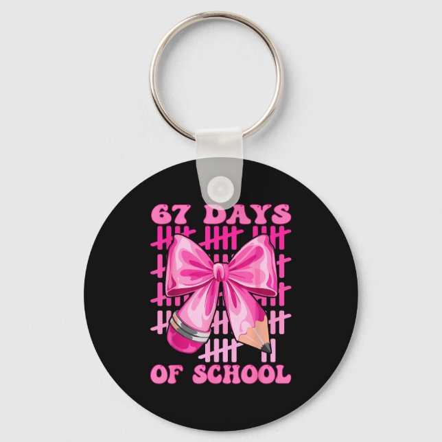 Chaveiro I Survived 67 Days Of School Cool Teacher Design  (Frente)
