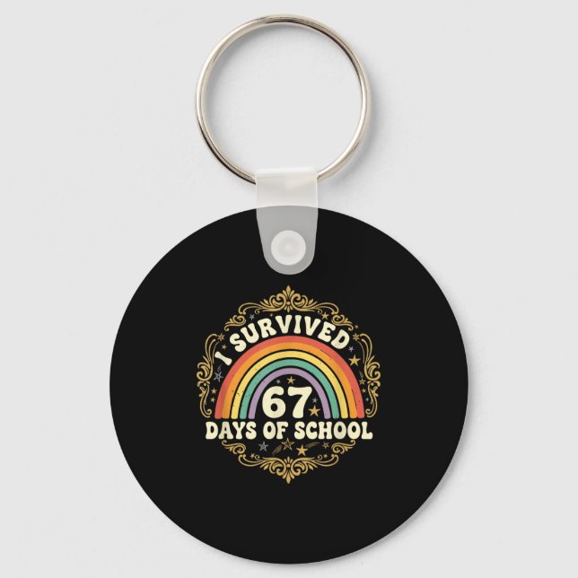Chaveiro I Survived 67 Days Of School Funny 67 Teachers Stu (Frente)