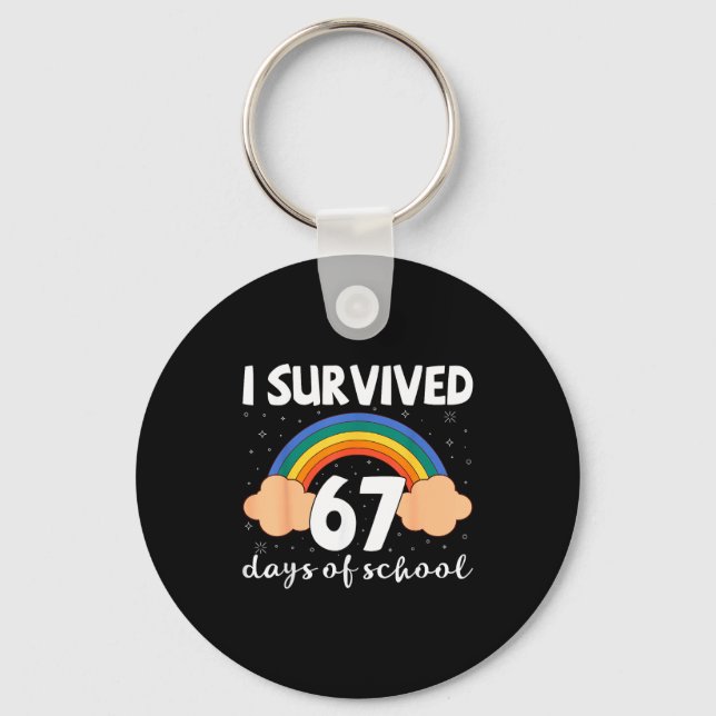 Chaveiro I Survived 67 Days Of School Funny Meme Student Te (Frente)