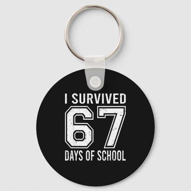 Chaveiro I Survived 67 Days Of School Funny Meme Teacher St (Frente)