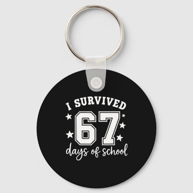 Chaveiro I Survived 67 Days Of School Funny Meme Teacher St (Frente)